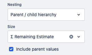 Include parent values as artifical child issues